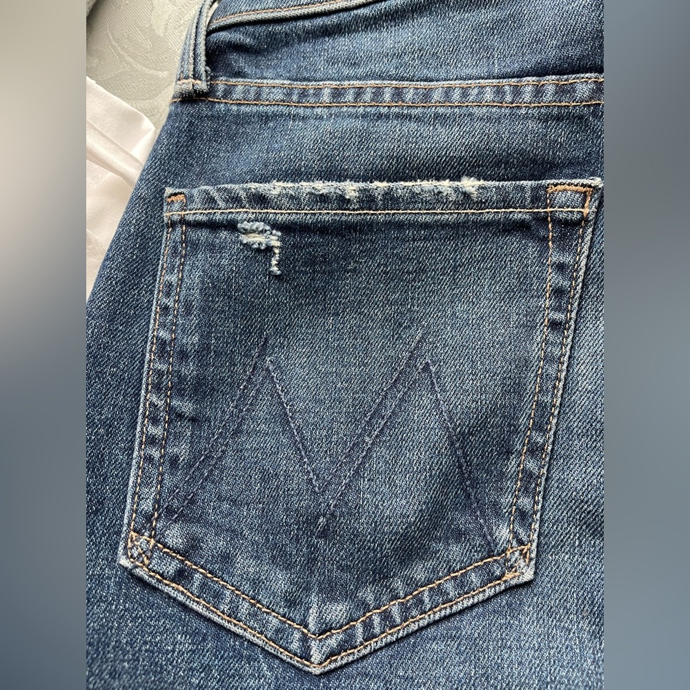 Mother denim fangirl flood High-waisted jeans wide barrel leg size 27 - Picture 9 of 16